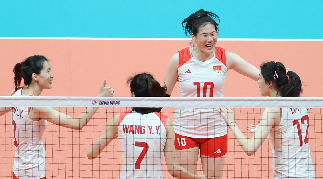 中國隊勝日本隊獲得女排冠軍